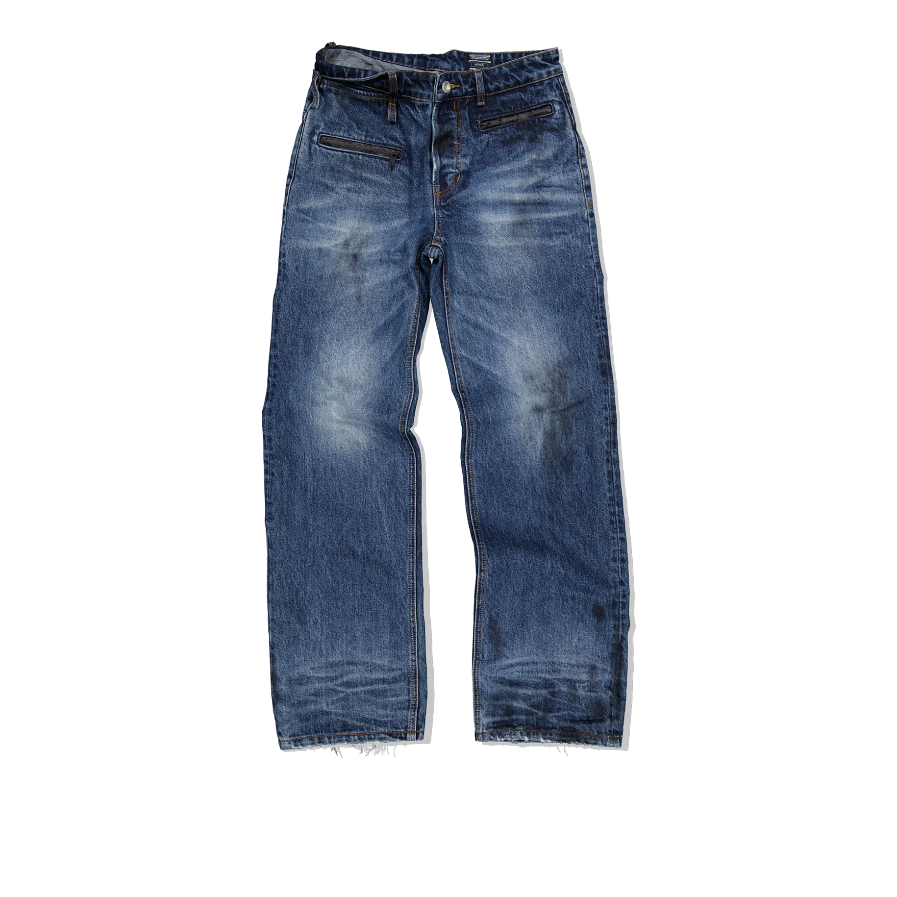 Ariella) Dirty Denim Pants — Blue – L'Oeuvre