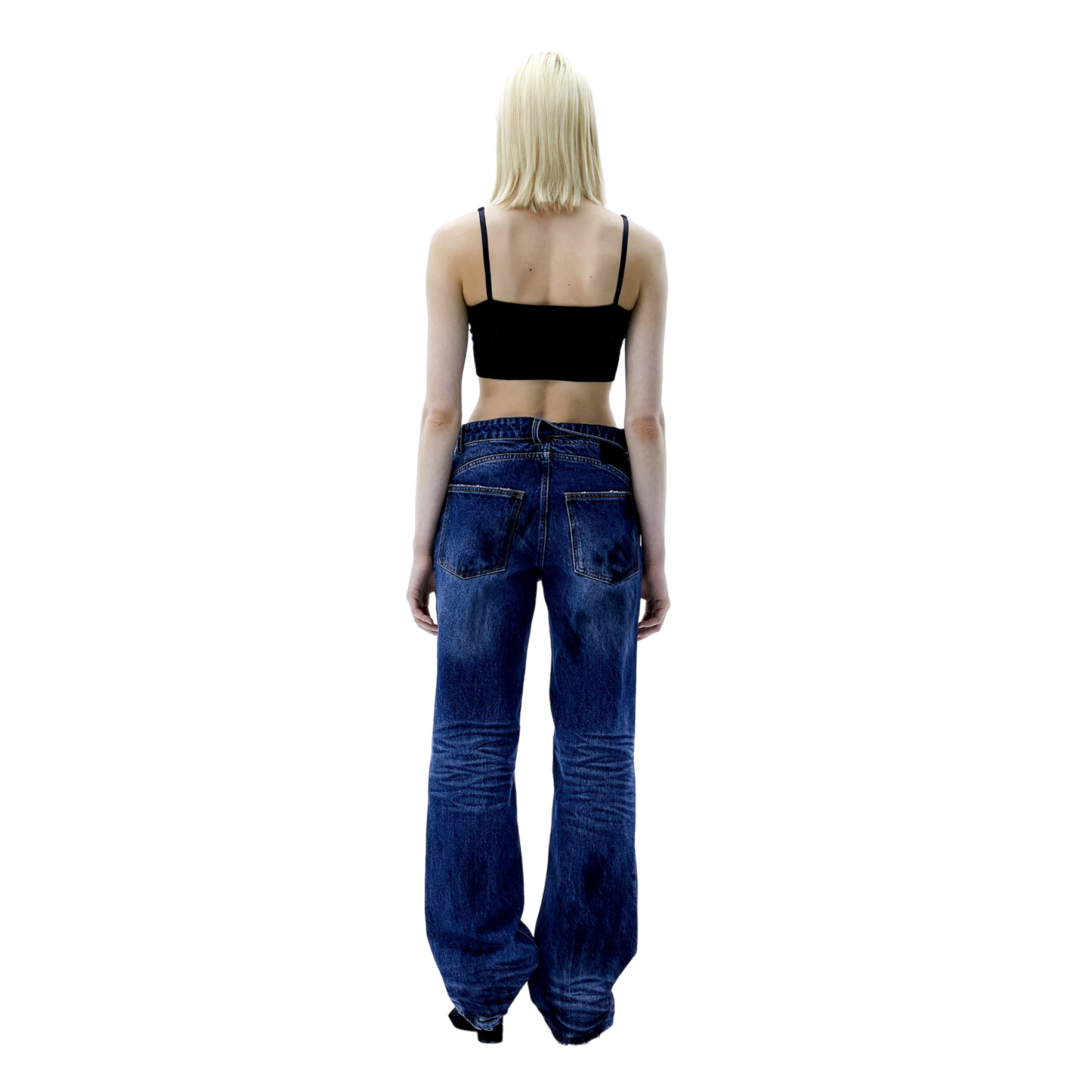 Ariella) Dirty Denim Pants — Blue – L'Oeuvre