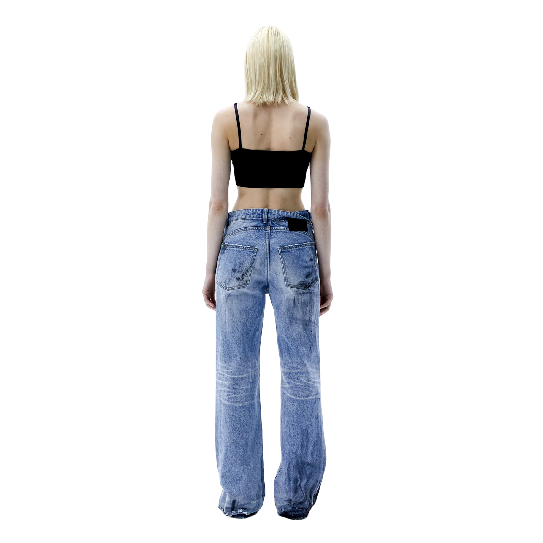 Ariella) Dirty Denim Pants — Light Blue – L'Oeuvre