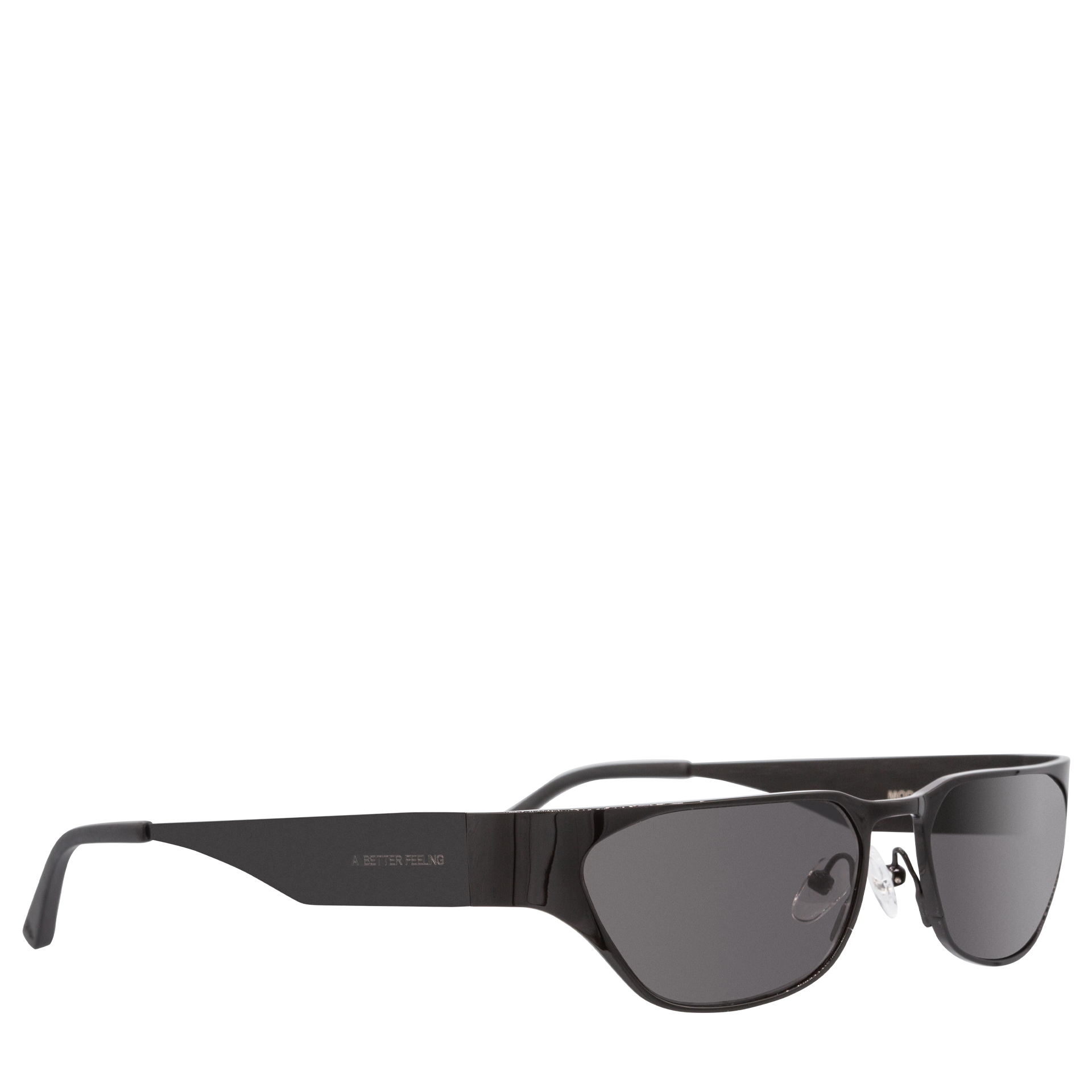 A Better Feeling Echino Steel Sunglasses in Silver Black A BETTER FEELING - ECHINO BLACK STEEL Sunglasses main image 4