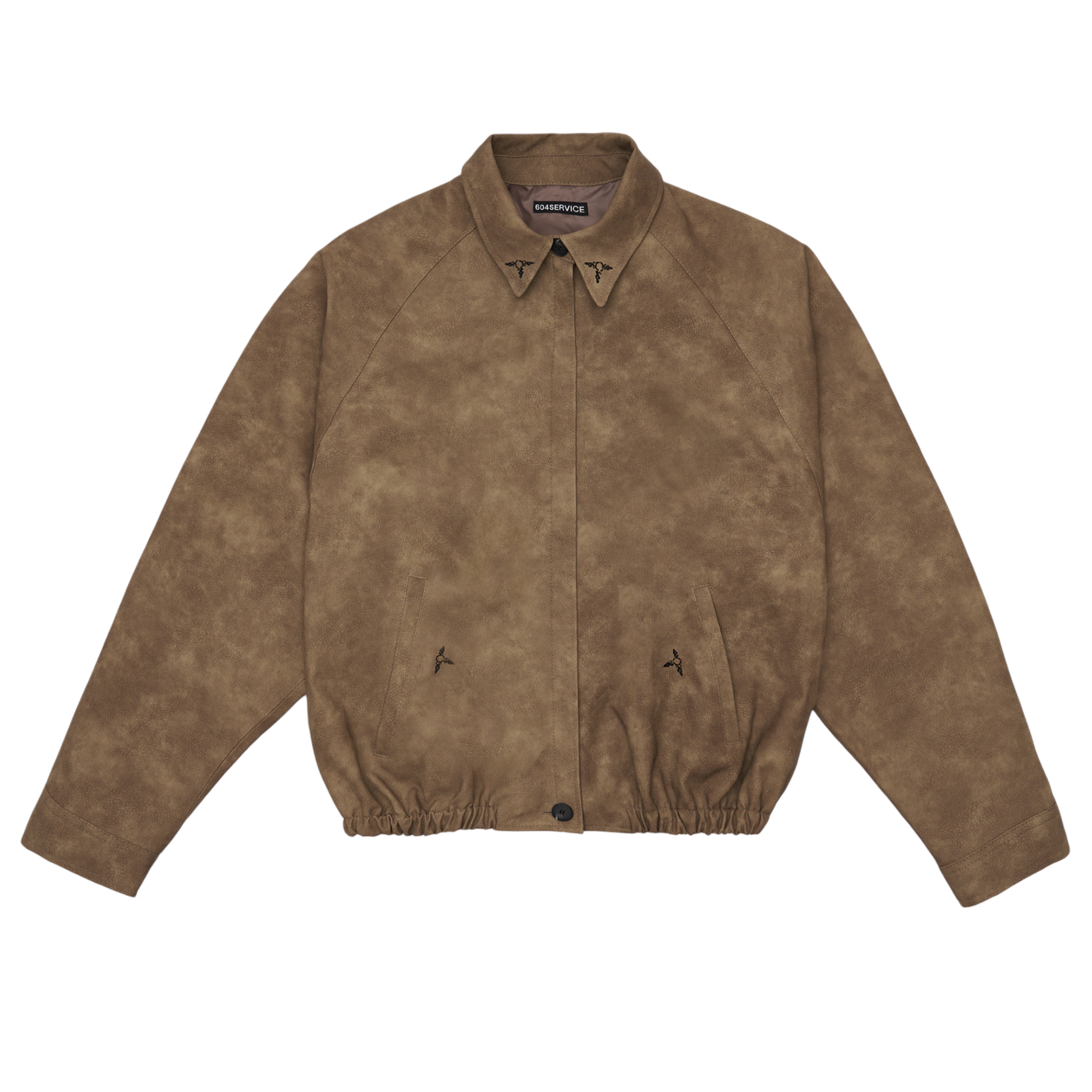【604SERVICE】EMBROIDERED LEATHER JACKET IN CHARCOAL MUSINSA | 604SERVICE EMBROIDERED LEATHER JACKET IN CHARCOAL