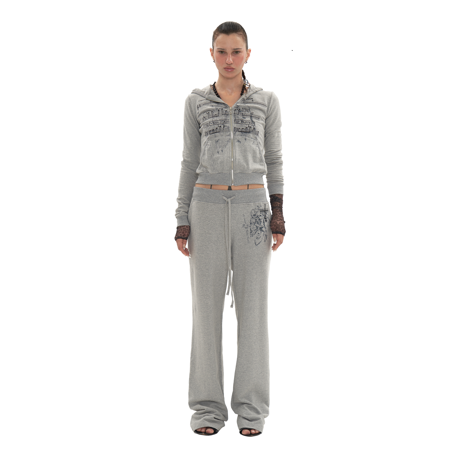 【604service】STRESSED MUSICIAN PANTS Stressed Musician Pants in Melange Grey – L'Oeuvre