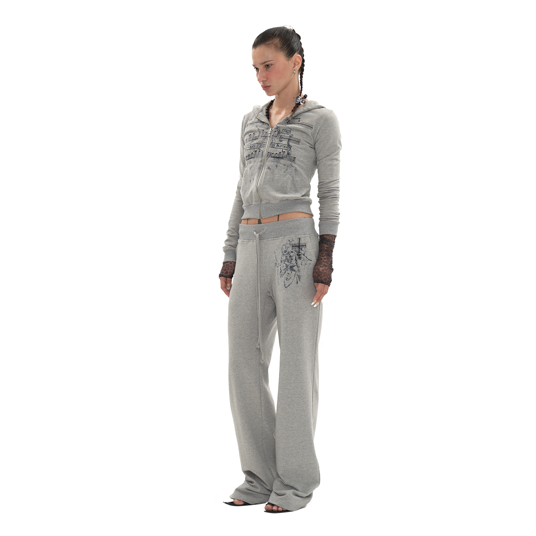 【604SERVICE】STRESSED MUSICIAN PANTS IN MELANGE GREY Stressed Musician Pants in Melange Grey – L'Oeuvre