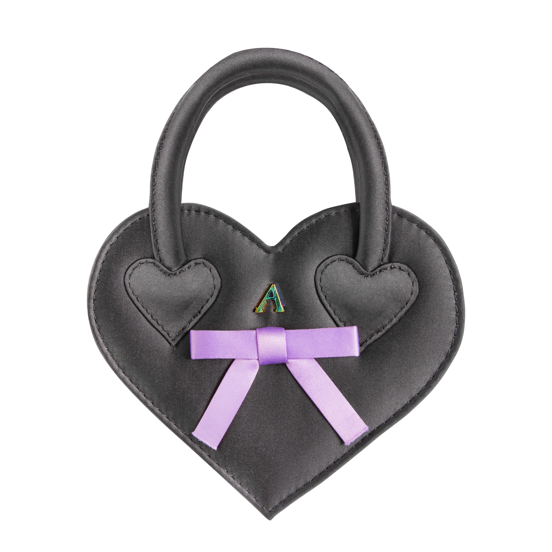 Ashley Williams Black & Lilac Mini Heart Bag – L'Oeuvre Ashley Williams Black & Lilac Mini Heart Bag – L'Oeuvre