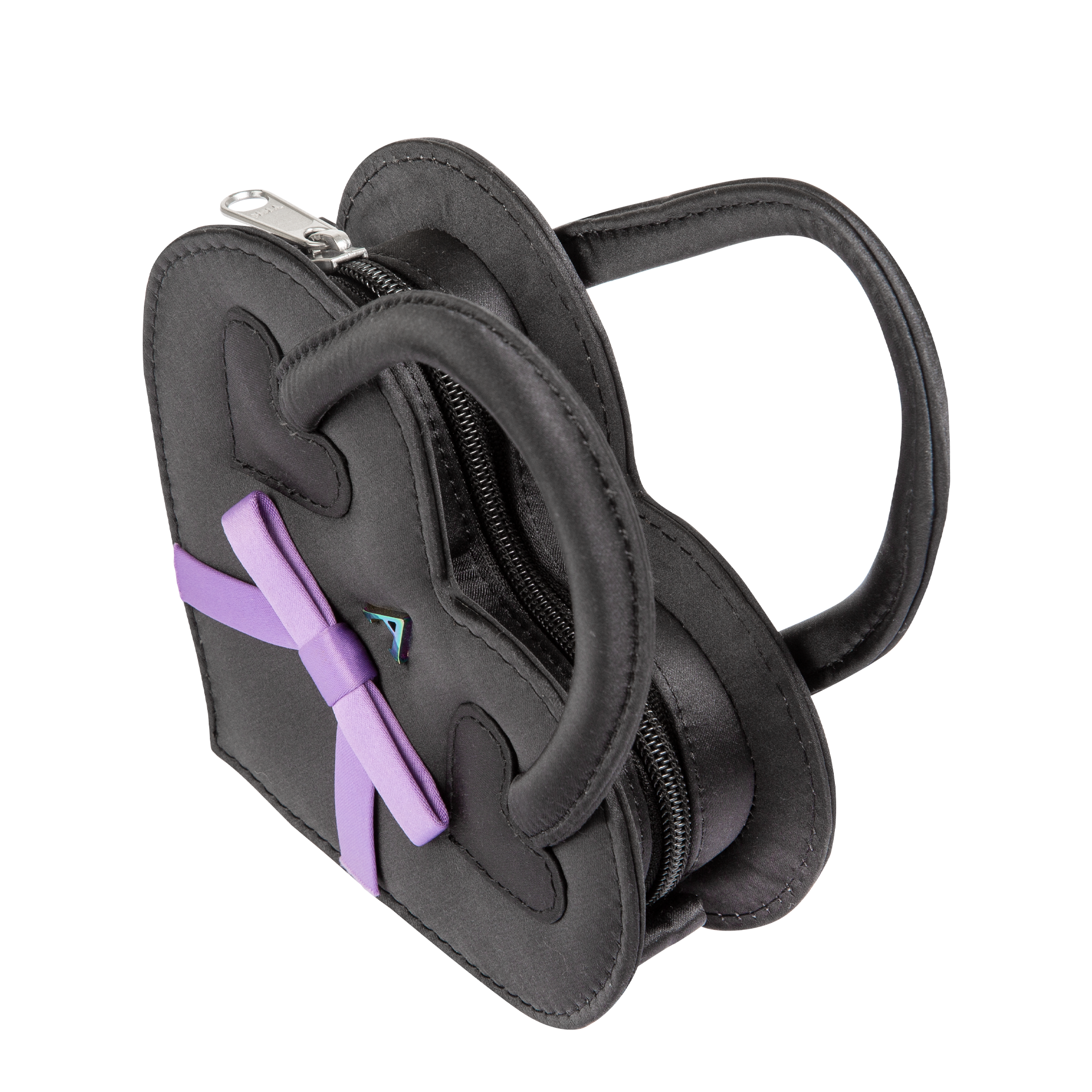 Ashley Williams Black & Lilac Mini Heart Bag – L'Oeuvre Ashley Williams Black & Lilac Mini Heart Bag – L'Oeuvre