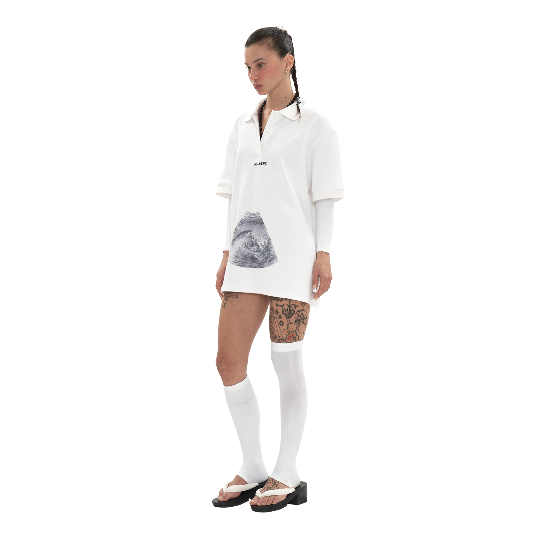 Alien NT Scan Over Collar T-Shirt in White – L'Oeuvre