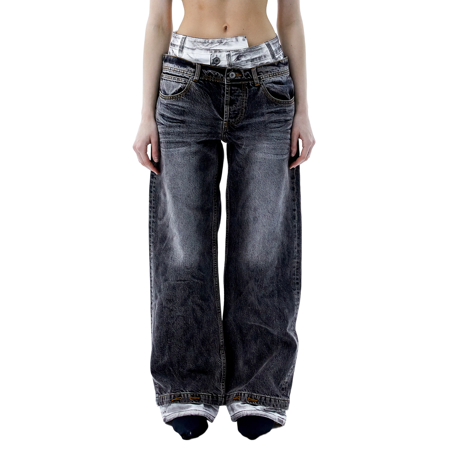 Ariella) Strange Denim Pants — Washed Black – L'Oeuvre