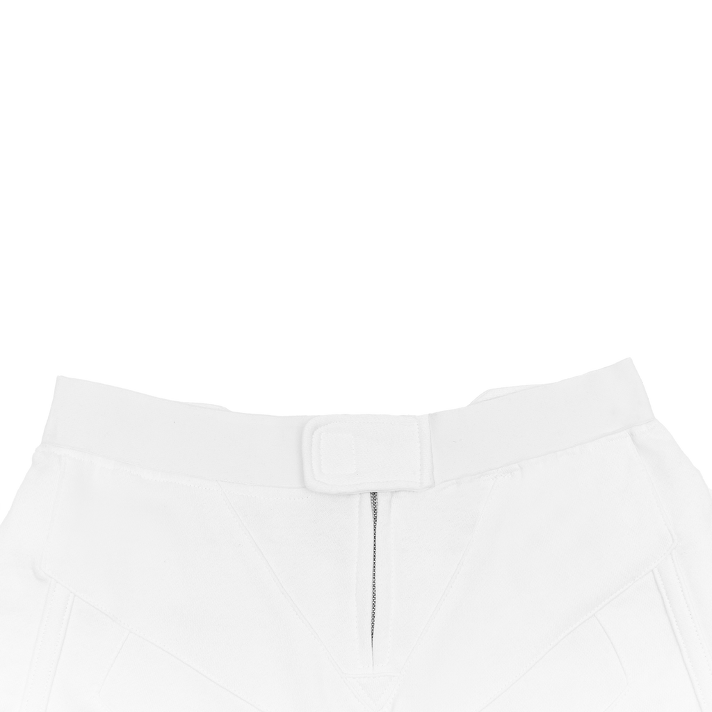 604SERVICE】BIKER BANDING SWEAT SHORT IN WHITE BIKER BANDING 604SERVICE】BIKER BANDING SWEAT SHORT IN WHITE BIKER BANDING