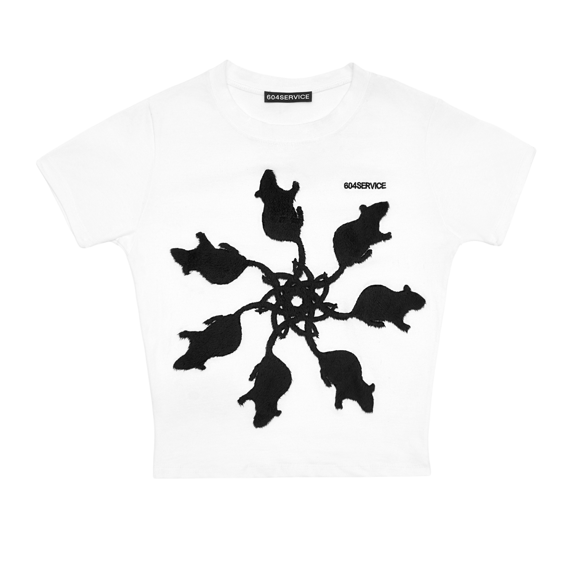 【604service】FURRY RAY SLIM T-SHIRT Furry Rat Slim T Shirt in White – L'Oeuvre