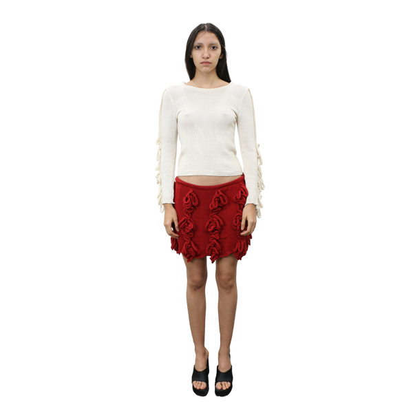 LOEUVRE ♥ A-line Wool Mini Skirt SW4WS920 /追跡付 Wool A-line mini skirt - Women's Clothing Online Made in Italy