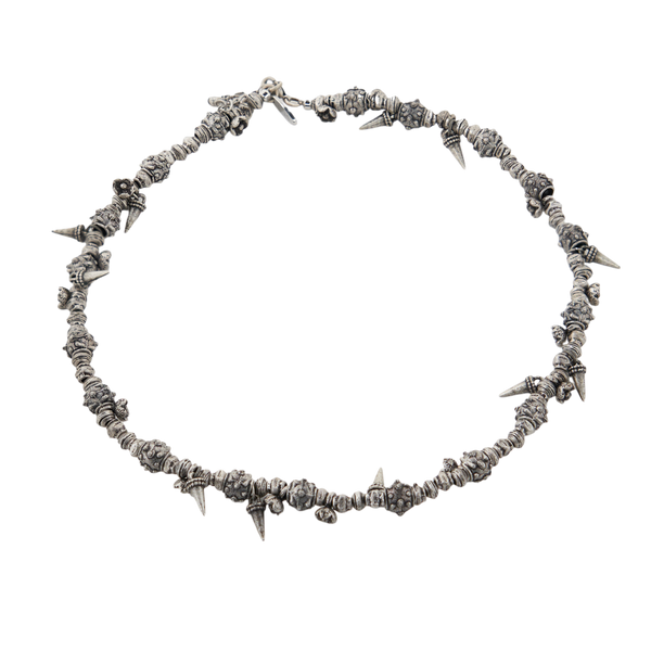 【604SERVICE】24fw L FENCE CHUNKY LONG NECKLACE MetalFenceChunkyChokerNecklace