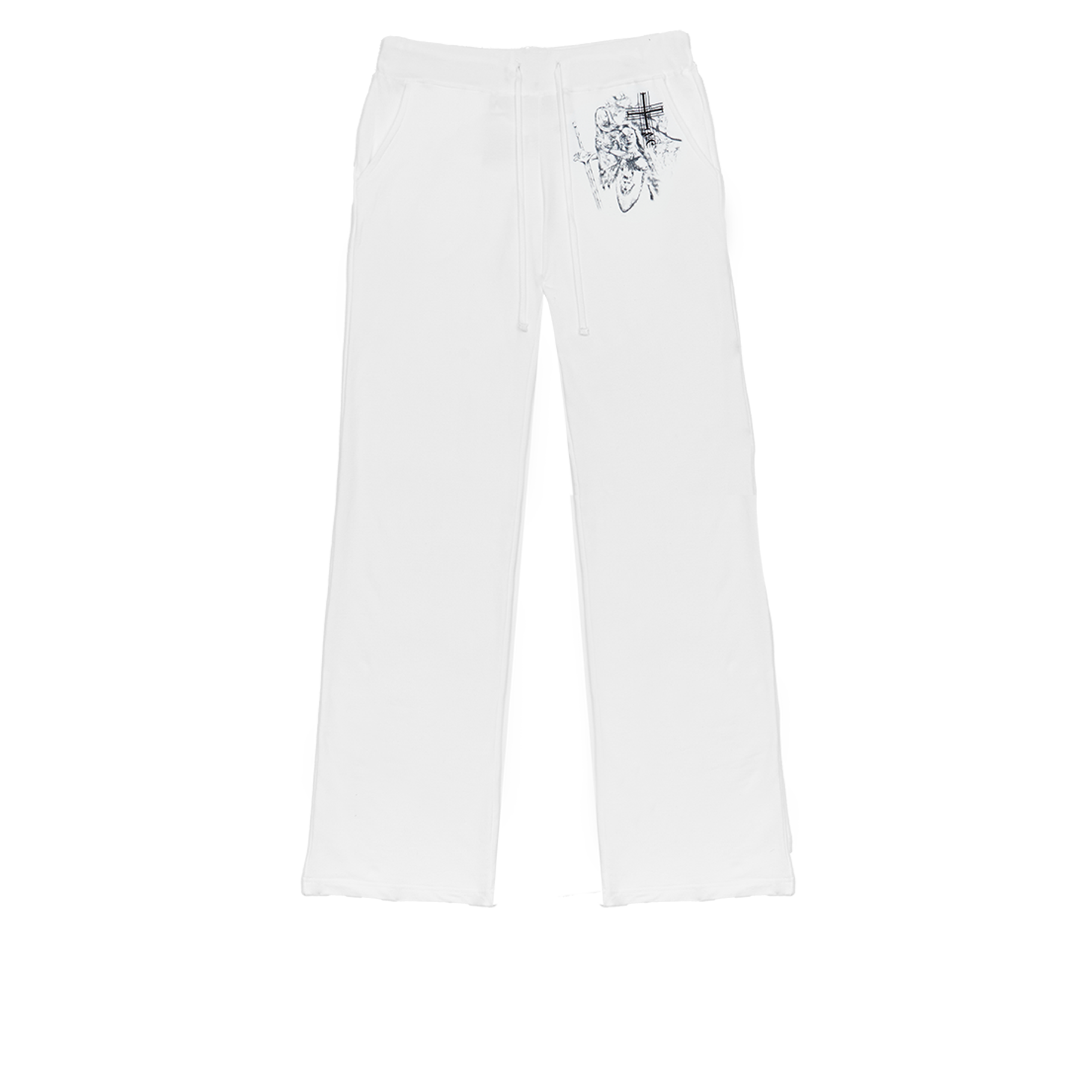 Stressed Musician Pants in White – L'Oeuvre