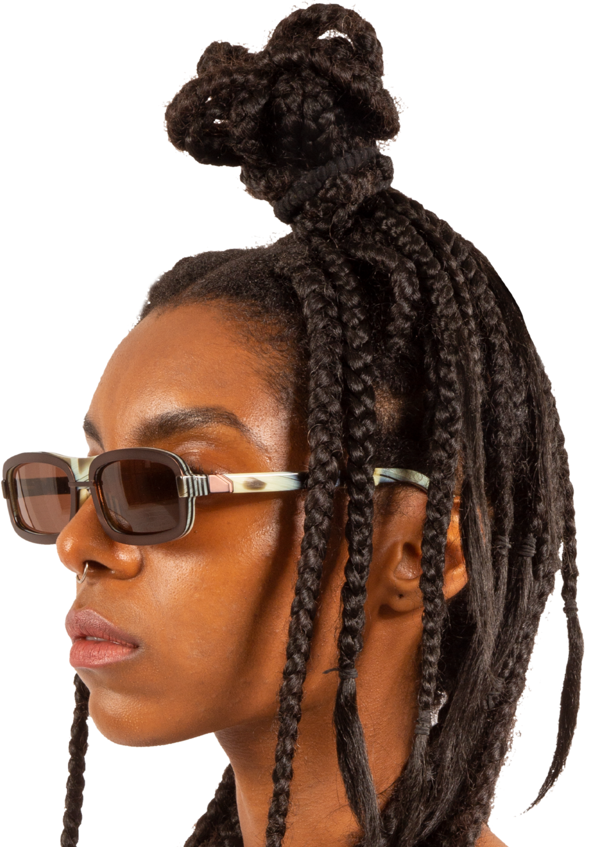 サングラス/メガネ linda farrow y/project Y/Project Bone Brown Linda Farrow Edition Sunglasses – L'Oeuvre